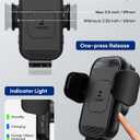 ZeeHoo Wireless Car Charger, 15w Fast Charging, Auto Clamping Car Phone Mount, Cell Phone Holder Charger, for iphone17 16 15 14 13 12 11 Pro Max Xs, Etc. (Black)