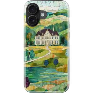 Esdot for iPhone 16 Plus Case Cute - Wireless Charging Compatible - Dual-Layer Soft Silicone + Hard Shell - Trendy Wildflower Design - Protective Phone Cover for Women Girls - Country House