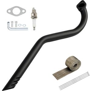 Upgraded Exhaust Pipe Center Exit Compatible with Coleman CT100U Massimo MB100 F-RP GMB100 Rascal Lite Mini Bike Predator 79cc 98cc 99cc 3.0HP 154F Engine Parts Black
