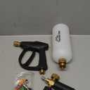 Twinkle Star Short Pressure Washer Gun with Foam Cannon, High Pressure Car Wash Foam Gun with 1/4 Inch Quick Connector, 5 Pressure Washer Nozzle Tip, 1 Liter
