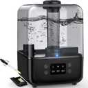Humidifiers for Bedroom, Ultrasonic 5L Top Fill Humidifiers for Large Room Baby Home with 360° Rotation Nozzle, 3 Mist Levels, Auto Shut-Off, Timer, Essential Oil Diffuser, 30H Work Time, Quiet Black