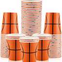 Cunhill 36 Pcs 9 oz Basketball Party Paper Cups Party Supplies Disposable Paper Drinking Cups for Birthday Decorations Sport Picnics