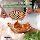 Uiifan 4 Pack 6 Inches Mini Glass Pie Pan for Baking 11.6 oz Clear Pie Plate with Handles Round Glass Dish for Baking and Serving, Snacks, Salads, Desserts