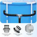 Frienda 1.5" to 1.5" T Joint Pool Hose Connector with 3 Pcs 1.5" Diameter Pump Replacement Hose 59" Long, Pool Hose Adapter and Replacement Accessories Fitting for Filter Pump(Black)