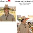 Quiksilver Men's Wide Brim Outdoor Lifeguard Straw Sun Hat