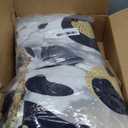 Golden Rose Comforter Set Full Gold Foil 3 Pieces Bedding Set for Women Girls, Soft Microfiber Comforter with 2 Pillowcases Down Alternative Bedding Comforter Sets for All Season