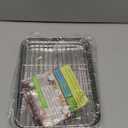 P&P CHEF 10.4 Inch Baking Sheet Pan with Rack Set, Stainless Steel Cookie Sheet Pan Tray with Cooling Rack for Oven Use, Cooking Roasting, Non Toxic & Dishwasher Safe, Heavy Duty