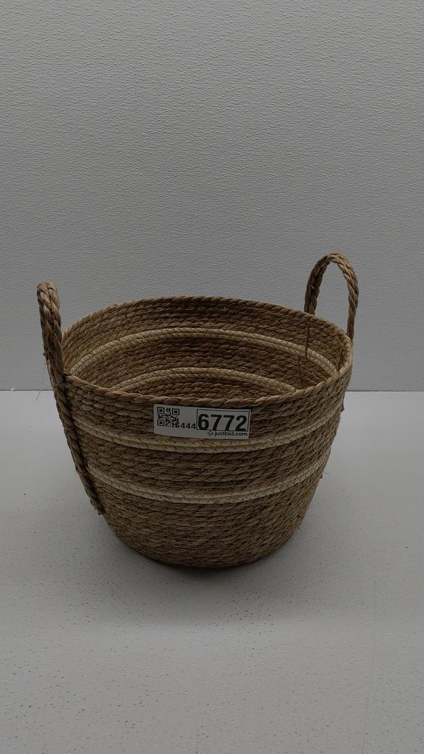 Wyhqgn Woven Planter Basket Plant Pot Ornament Organizer Decorative Storage Basket Plant Container for Picnic Home Office Yard Patio, 30cmx30cmx26cm