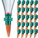 Patelai Terracotta Plant Watering Spikes Self to Use with Cola Bottles Houseplant Watering Stakes Automatic Irrigation System(25 Pack,Terracotta)