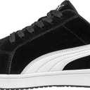 Puma Safety Iconic Suede Low Women's Safety Shoes, Composite Toe, Electrical Hazard Protection, Slip Resistant, Black/White, Size W7 (640015-07-200) (Black)