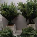 4FT Christmas Tree with 100 Lights, Potted Artificial Christmas Tree Outdoor Decor 8 Mode Timer Waterproof with Real-Like Tips & Round Branches for Front Door, Porch, 2 Pack (Green) (Green)