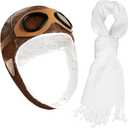 Pilot Aviator Costume for Kids for Birthday Party Halloween Cosplay (Brown)