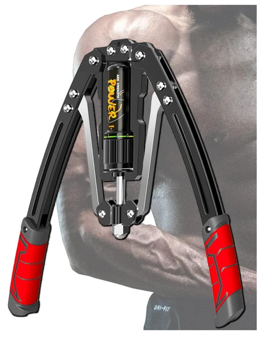 Arm Exercise Equipment Chest Workout - Hydraulic Power Twister 10 Gears Adjustable 22-440lbs,Thick Steel Wear-Resistant, Non-Slip Handle PU Rubber, Workout Equipment Home Gym for Men and Women