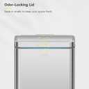 EKO Madison Brushed Stainless Steel 1.6 Gal/6L Bathroom Small Step Trash Can or Recycling Bin, Removable Inner Liner, Soft Close Lid, Fingerprint Resistant Finish