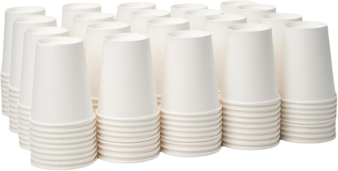 YEEHAW 8 oz 1000 Pack Disposable Paper Coffee Cups, White Hot Cups for Hot Coffee, Hot Liquid, Ideal for Cafes, Bistros, Businesses and Family