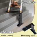 Ladder Extender for Stairs, Heavy-Duty Ladder Levelers for Extension Ladders, Non-Slip Design, 10.2"- 16.5" Adjustable Height, 20"L x 7.5"W Platform for Extension/Straight/Telescopic Ladders