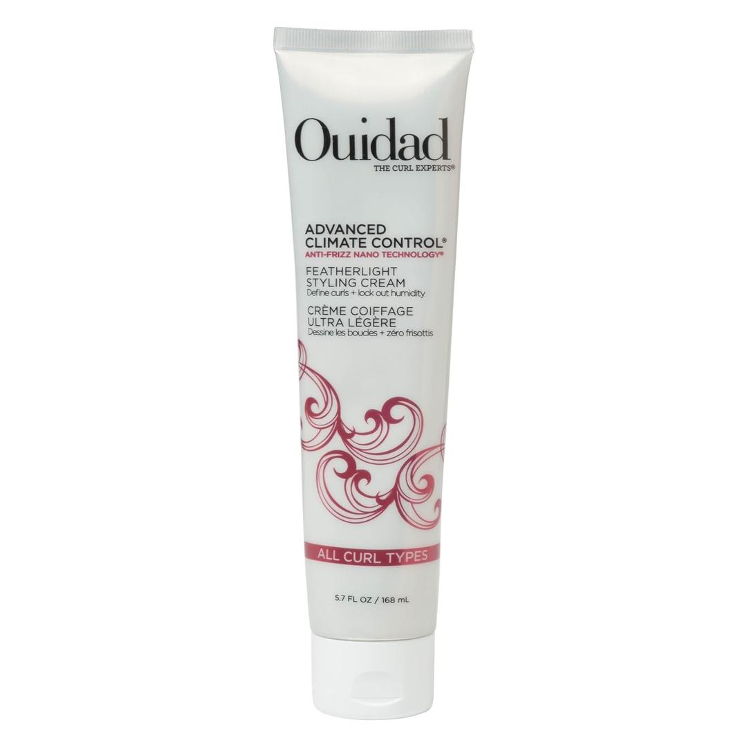 Ouidad Advanced Climate Control Styling Cream for Curly Hair Featherlight Curl Cream for Hydrated, Shiny & Frizz-Free Definition, Flexible, Soft Hold For All Curl Types, Sulfate-Free