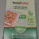 Bonsenkitchen Vacuum Sealer Bags, 20 Gallon 11" x 16"+ 80 Quart 8" x 12"+ 50 Pint 6" x 10", Commercial Grade, BPA Free, Food Sealer Bags for Vac Storage, Meal Prep or Sous Vide Cooking, VB15