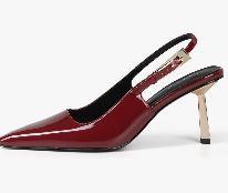iiimmu Slingback Heels for Women 3.5 in / 4 in Kitten Heel Closed Toe Pumps Dress Shoes, 10