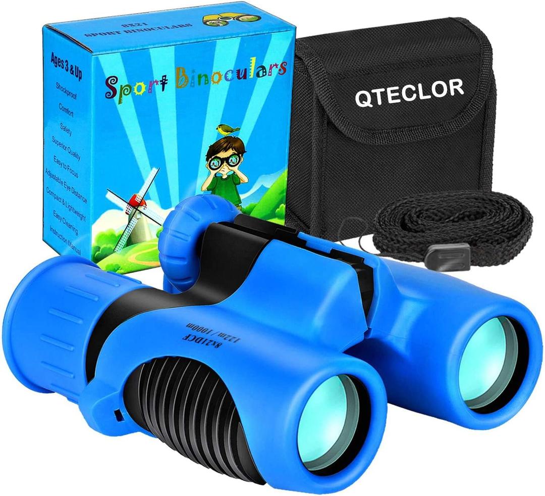 Compact Mini Binoculars for Kids – 8x21 Zoom Kids Binoculars Toy Gift Shock Proof for 3 4 5 6 7 8 9 10 11 12 13 Years Old Boys Girls Bird Watching Sporting Events Children Best Present (Pink) missing left lenses