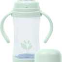 green sprouts® Glass & Sprout Ware® Sip & Straw 5oz., 6mo+, Plant-Plastic, Platinum-Cured Silicone, Dishwasher Safe, Grows with Baby, Tested for Hormones, 5oz, Light Sage