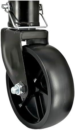 Rockane Black 6'' Black Trailer Jack Swivel Caster Wheel Replacement, Heavy Duty 1200lbs Capacity with Pin for Soft Ground Roll, Fits Any Boat Hitch Camper RV- Black
