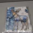 XCHI Snowman Deer Tree Winter Tablecloth Round Christmas Table Cloth Washable Table Covers for Indoor Dining Home Party Xmas Decorations 70x70 Inch