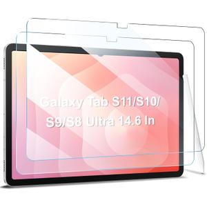 ZtotopCases 2 Pack Screen Protector for Samsung Galaxy Tab S11 Ultra/ Tab S10 Ultra/ Tab S9 Ultra/ Tab S8 Ultra 14.6 Inch 2025/ 2024/ 2023, High Definition Tempered Glass