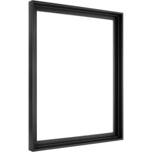 MCS Canvas Float Frames 16x20 Frame, Black Frame for Finished Canvases, Vertical & Horizontal Wall Hanging Large with Adhesive for Canvas Paintings (1-Pack)