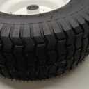GICOOL 16x6.50-8 Riding Lawn Mower Rubber Tire and Wheel, 2 Pcs Replacement 16x6.5-8nhs Garden Tractor Lawnmower Tyre, Bearing Bore 3/4" & 5/8", 3"-4.5" Centered Hub