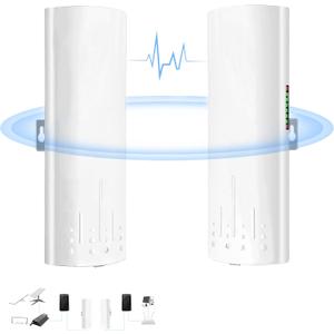 Point to Point Starlink Internet Outdoor Long Range Transmission for Starlink Gen 3 Router, Starlink WiFi Extender, 5.8GHz 3KM 100Mbps with 16dBi High Gain Antenna, 2 Pack (100M-3KM-2Pack)