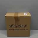 WEPSEN Mixing Bowls with Lid Set, 25PCS Kitchen Utensils Metal Bowl Stainless Steel Nesting Bowls, Measuring Cups and Spoons, Egg Whisk for Baking Prepping Cooking Serving Supplies