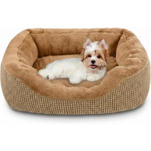 INVENHO Small Dog Bed for Small Dogs, Orthopedic Warming Soft Calming Sleeping Durable with Anti-Slip Bottom