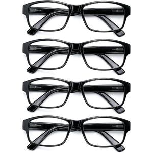 HEEYYOK 1.5 Reading Glasses Men Large Readers For Men Wide Black XXL Reader Oversized Frame Cheaters Reading Glasses For Mens Comfort Spring Hinge