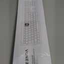 Seenda Wireless Keyboard and Mouse Combo, Rechargeable Quiet Keyboard Mouse, Sleek and Ultra Thin Design, Full-Size with Number Pad for Windows, Laptop, PC, Notebook, Desktop- Silver and White