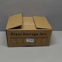 Glass Storage Jars with Airtight Bamboo Lid, 27 OZ Food Storage Jar with Labels, Airtight Glass Canisters, Clear Kitchen Container for Candy, Cookie, Rice, Coffee Beans, Snacks, Spices