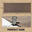 Hargiis Kitchen Rug, Rubber Non Slip Kitchen Rugs Washable, Absorbent Runner Mat for Floor, Machine Washable Standing Mats for in Front of Sink, Door, Laundry, Entryway, Entrance (Brown, 47" 17.3")