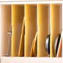 4 Set Trim-to-Fit Wood Tray Dividers for Cabinet, Cookie Sheet Organizer, Multi Layer Embedded Plug-in Board Storage, Cuttable DIY Storage Divider Insert for Kitchen Bedroom Cabinet Closet
