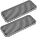 2pcs Bathroom Tray Lotion Holder Rv Accessory Silicone Organizer Vanities Storage Compact Easy to Clean