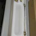 BOKT 1 Light Modern Amber Glass Wall Sconce 31" Mid Century Brushed Brass Tube Wall Sconces Lighting Gold Wall Mounted Light Fixture Indoor Bathroom Vanity Wall Lamp for Bedroom Living Room (Amber)