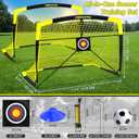 Happy Jump 7x5 FT & 5x3.6 FT Portable Soccer Goal for Youth Players Ages 614, Large-Frame Design Built for Long-Term Development, Easy Setup for Backyard, Park or School Training