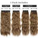 Reddish Brown Mixed Light Brown Curly Wavy Hair Extensions 20 Inch Long Hair Extensions for Women Daily Use(Reddish Brown Mixed Light Brown)