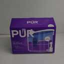 PUR 30-Cup Water Filter Dispenser with 1 Genuine PUR Filter, Large 30-Cup Capacity, 2-in-1 Powerful, Faster Filtration, Lasts 2 Months or 40 Gallons, Dishwasher Safe, White/Blue (DS1800Z)