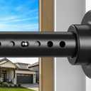 Tension Curtain Rod Black Tension Rod 40 to 78 Inch Spring Curtain Rods Non Slip Tension Rods 1pcs For Windows No Drilling Adjustable Tension Rods of Curtains Window Closet Kitchen Wardrobe