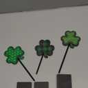 Treory St Patricks Day Decorations, 3pcs Lucky Shamrock Wooden Sign on Stand Irish Wood Centerpiece Table Decorations, Freestanding Shamrock Signs St. Patrick's Day Decor for Gift Desk Party Home