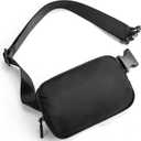 Telena Belt Bag for Women Men Fashionable Crossbody Fanny Pack for Women Waist Bag with Adjustable Strap Black