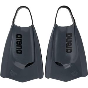 Arena Unisex Adult Powerfin Pro II Swim Training Fins Men and Women Silicone Short Blade Flippers Left/ Right Customized, Black, Size 4.5-5.5