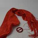 Tapp Collections Sparkling Metallic Shawls and Wraps with Buckle for Evening Dresses Wedding Party (Metallic Red)