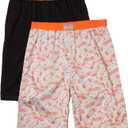 Calvin Klein boys Lounge Pajama Shorts 2-pack (Small, Skate/Black)