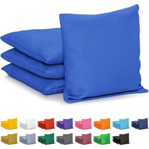 GoSports Classic Cornhole Bean Bags Set of 4- Regulation All Weather, Mix and Match (Royal Blue)